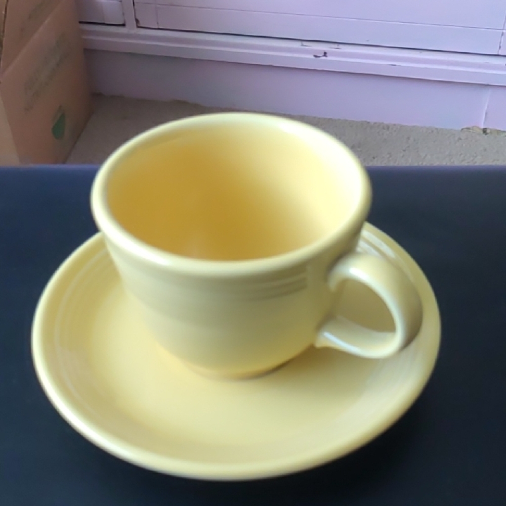 Fiestaware Light Yellow Cup And Saucer.
